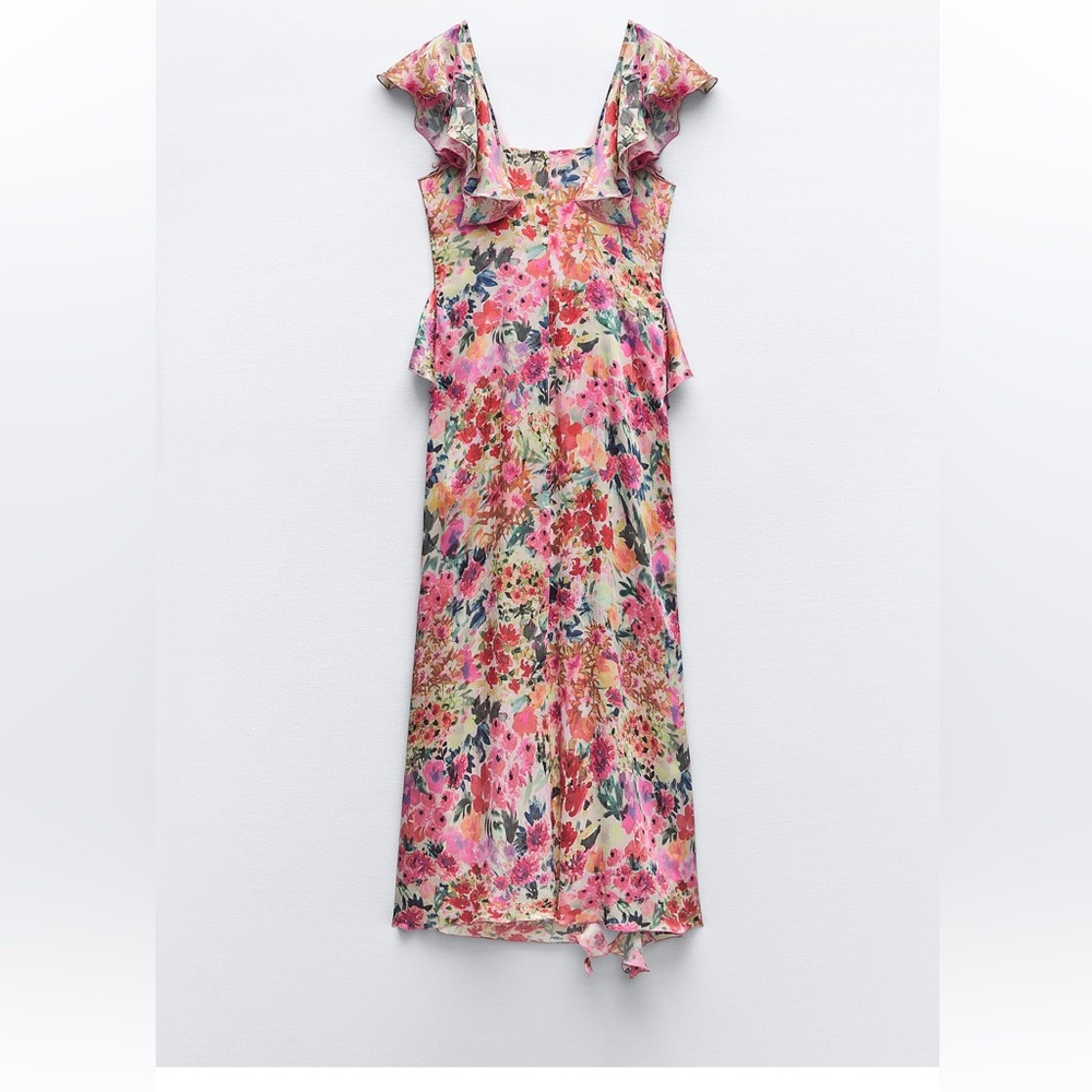 Zara floral midi dress